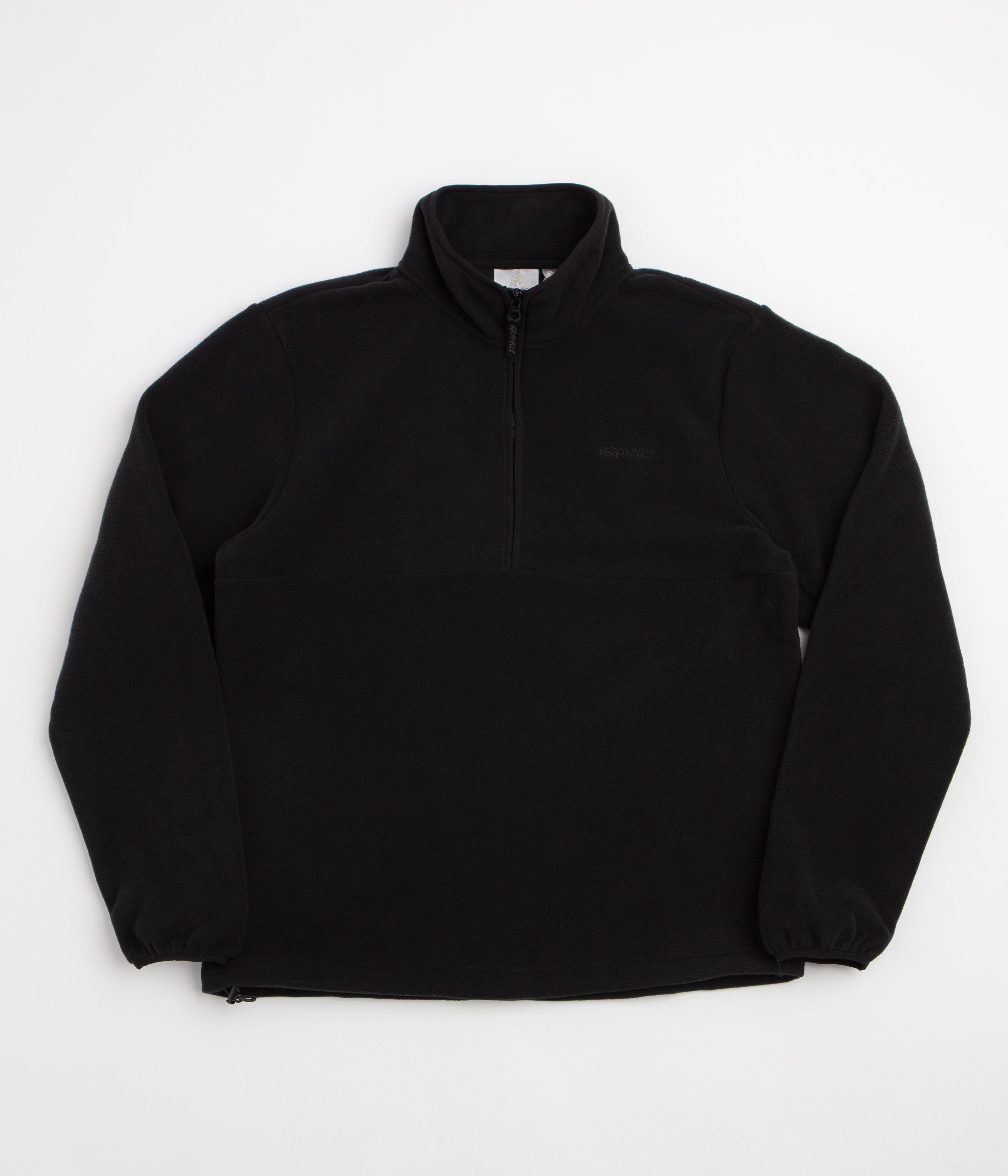 Gramicci Thermal Fleece Half Zip Sweatshirt in Black
