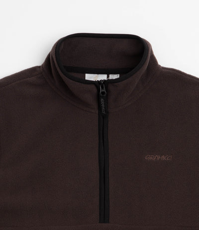 Gramicci Thermal Fleece Half Zip Sweatshirt - Deep Brown