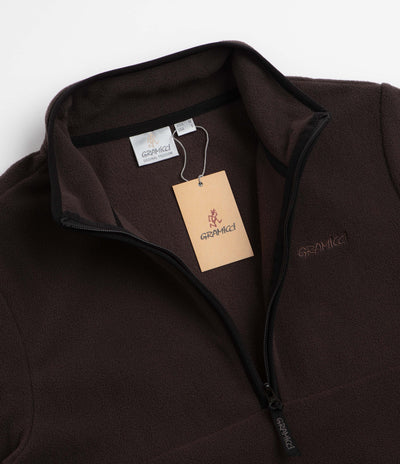 Gramicci Thermal Fleece Half Zip Sweatshirt - Deep Brown