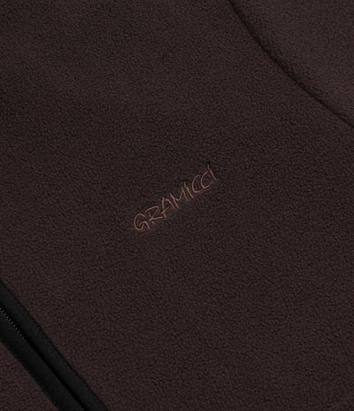 Gramicci Thermal Fleece Half Zip Sweatshirt - Deep Brown