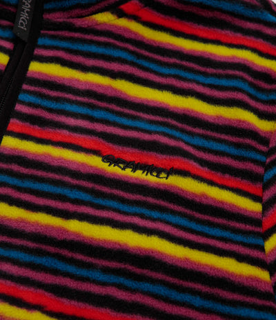 Gramicci Thermal Fleece Half Zip Sweatshirt - Multi-Stripe