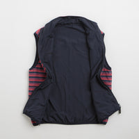 Gramicci Thermal Fleece Reversible Vest in Berry Stripe thumbnail