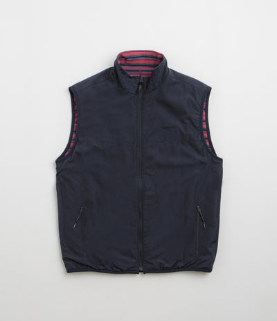 Gramicci Thermal Fleece Reversible Vest in Berry Stripe