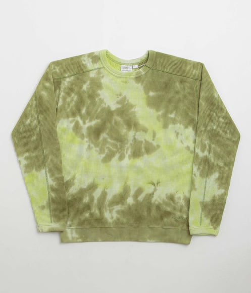 Gramicci Waffle Crewneck Sweatshirt - Jade Tie Dye
