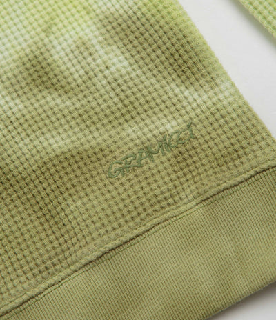 Gramicci Waffle Crewneck Sweatshirt in Jade Tie Dye
