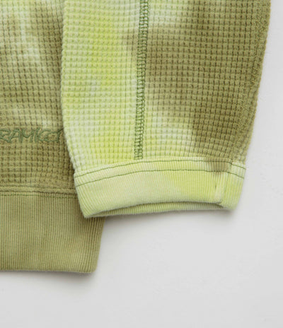 Gramicci Waffle Crewneck Sweatshirt in Jade Tie Dye