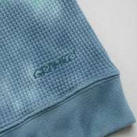 Gramicci Waffle Crewneck Sweatshirt in Turquoise Tie Dye thumbnail