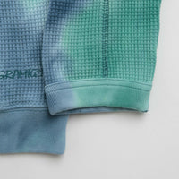 Gramicci Waffle Crewneck Sweatshirt in Turquoise Tie Dye thumbnail