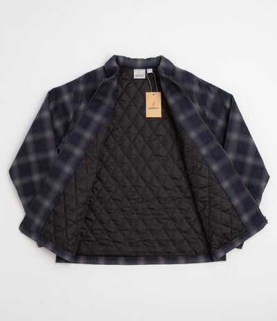 Gramicci Zip-Up Insulated Flannel Shirt Jacket - Navy Shadow Plaid