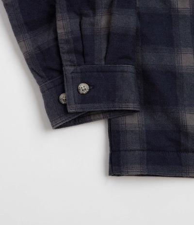 Gramicci Zip-Up Insulated Flannel Shirt Jacket - Navy Shadow Plaid