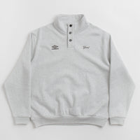 Grand Collection x Umbro Button Collar Sweatshirt in Ash Grey thumbnail