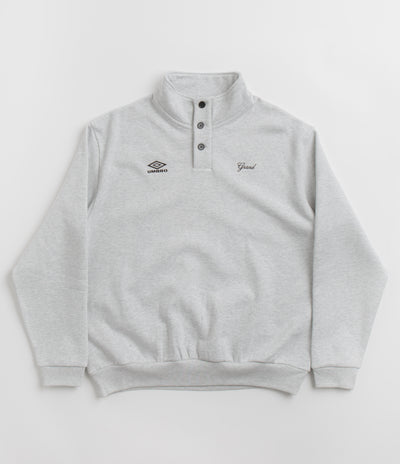 Grand Collection x Umbro Button Collar Sweatshirt in Ash Grey