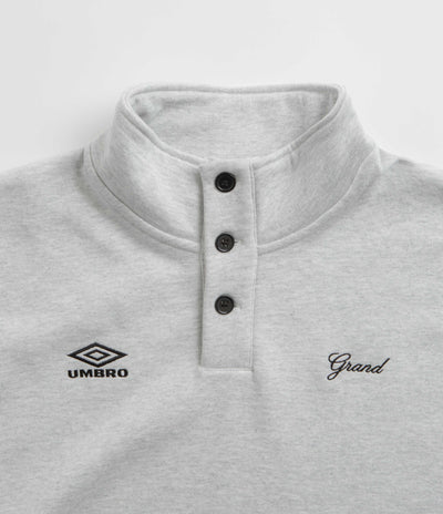 Grand Collection x Umbro Button Collar Sweatshirt in Ash Grey