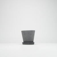 HAY Medium Flowerpot with Saucer in Black thumbnail