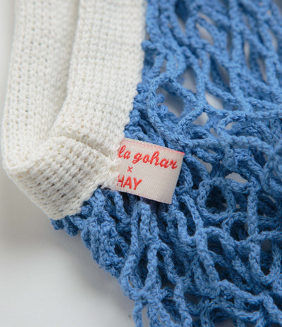 HAY Sobremesa Market Net Bag in Light Blue