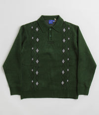 Helas Apres-Ski Polo Knit Sweatshirt in Green