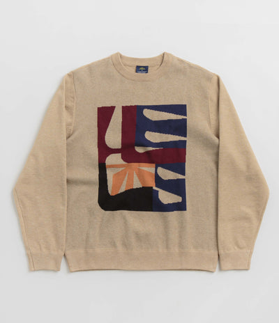 Helas Artsy Crewneck Sweatshirt in Beige