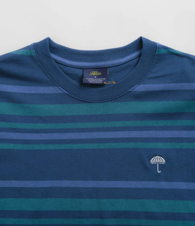 Helas Bandes T-Shirt in Teal Blue