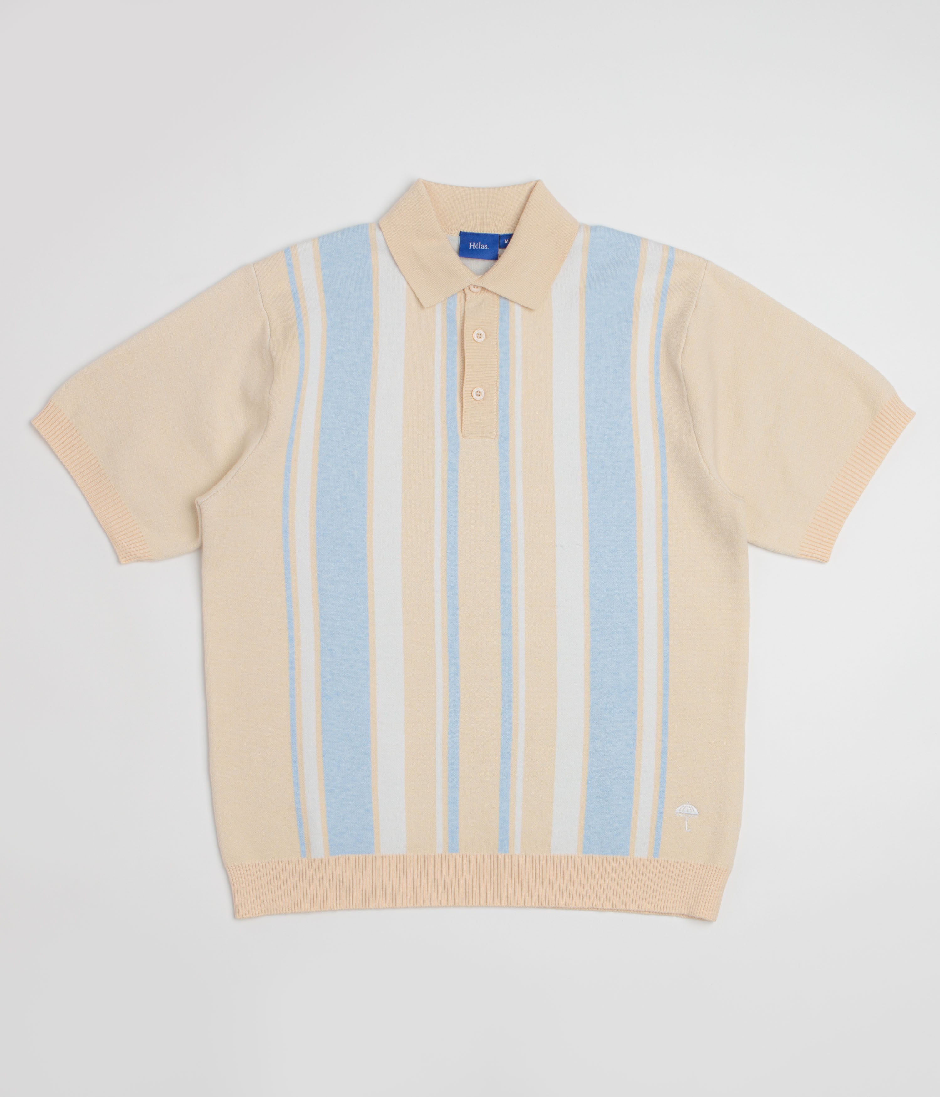 Helas Bronx Knit Polo Shirt - Beige