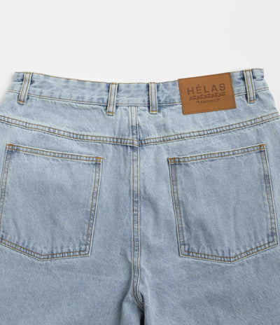 Helas Classic Denim Shorts - Washed Light Blue