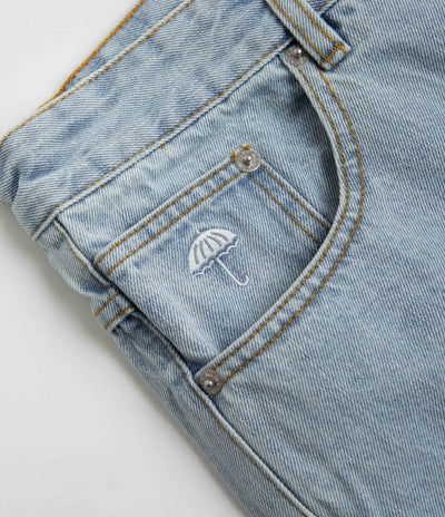 Helas Classic Denim Shorts - Washed Light Blue