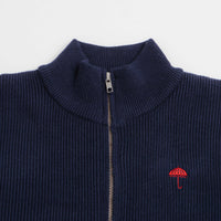 Helas Classic Knit Quarter Zip Sweatshirt - Navy thumbnail
