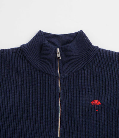 Helas Classic Knit Quarter Zip Sweatshirt - Navy