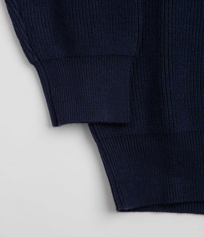 Helas Classic Knit Quarter Zip Sweatshirt - Navy