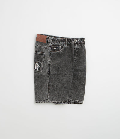 Helas Dieu Grec Jean Shorts in Washed Black
