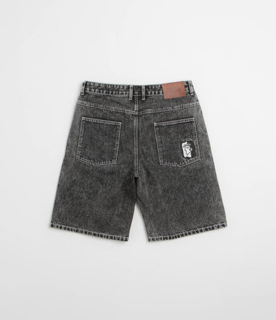 Helas Dieu Grec Jean Shorts in Washed Black