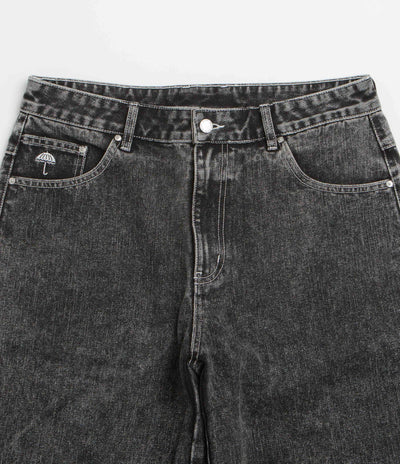 Helas Dieu Grec Jean Shorts in Washed Black