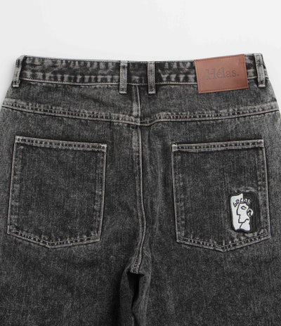 Helas Dieu Grec Jean Shorts in Washed Black