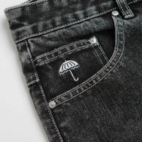 Helas Dieu Grec Jean Shorts in Washed Black thumbnail