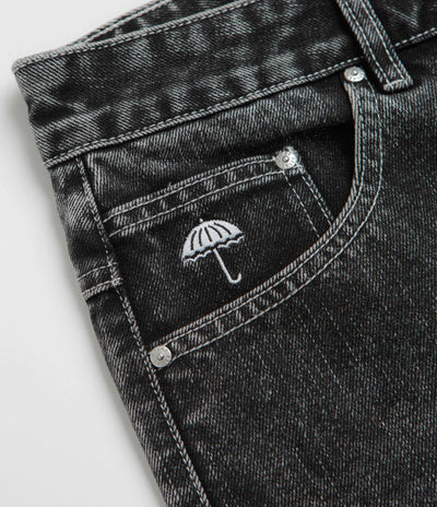 Helas Dieu Grec Jean Shorts in Washed Black