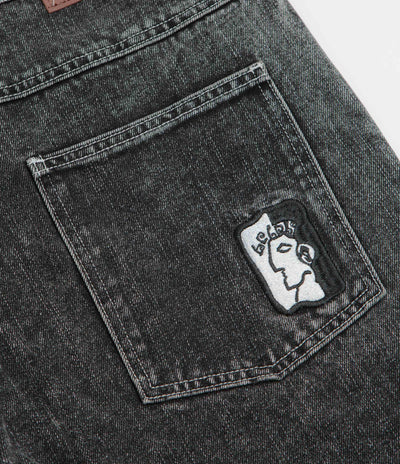 Helas Dieu Grec Jean Shorts in Washed Black