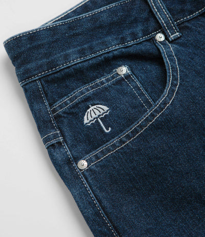 Helas Dieu Grec Jean Shorts in Washed Navy