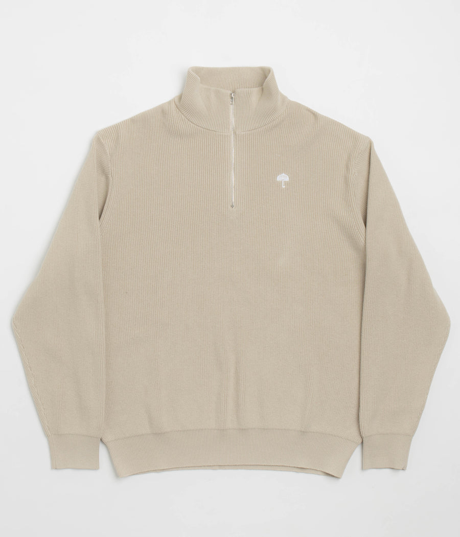 Helas Diploma Quarter Zip Sweatshirt in Beige