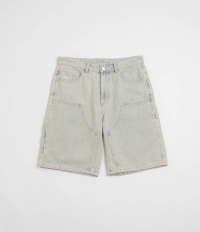 Helas Double Knee Jean Shorts - Light Blue