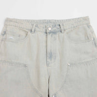 Helas Double Knee Jean Shorts - Light Blue thumbnail