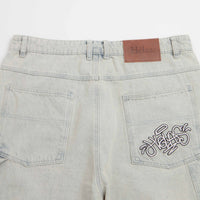 Helas Double Knee Jean Shorts - Light Blue thumbnail