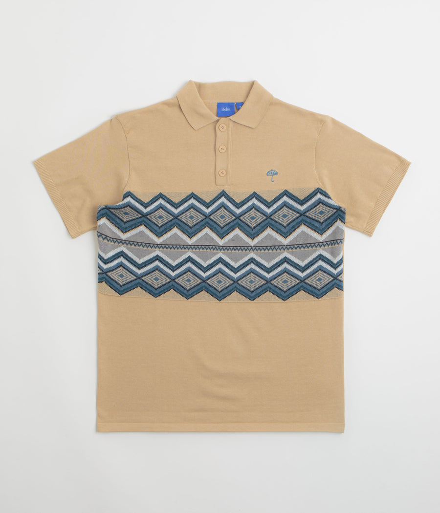 Helas Ete Knit Polo Shirt in Beige