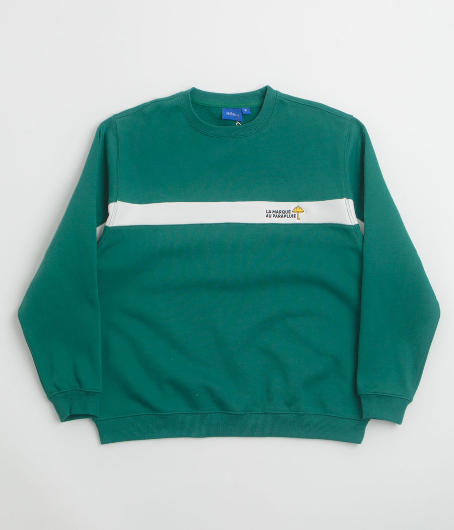 Helas Facile Crewneck Sweatshirt in Teal Green