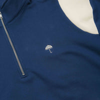 Helas Forma Quarter Zip Sweatshirt in Navy and Beige thumbnail