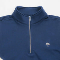 Helas Forma Quarter Zip Sweatshirt in Navy and Beige thumbnail