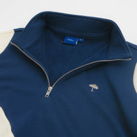 Helas Forma Quarter Zip Sweatshirt - Navy / Beige thumbnail