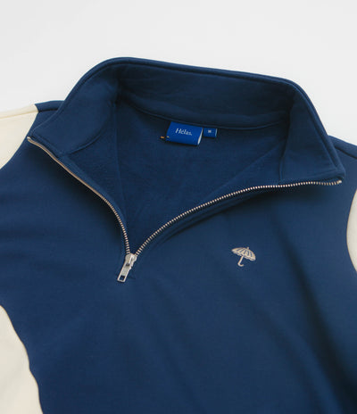 Helas Forma Quarter Zip Sweatshirt - Navy / Beige