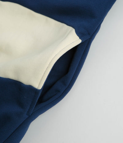 Helas Forma Quarter Zip Sweatshirt in Navy and Beige