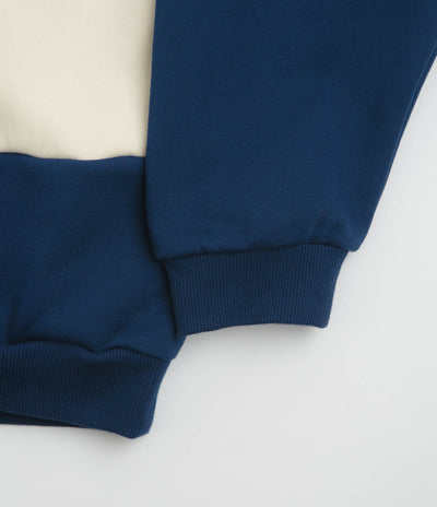 Helas Forma Quarter Zip Sweatshirt - Navy / Beige