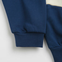 Helas Forma Quarter Zip Sweatshirt in Navy and Beige thumbnail