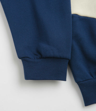 Helas Forma Quarter Zip Sweatshirt in Navy and Beige